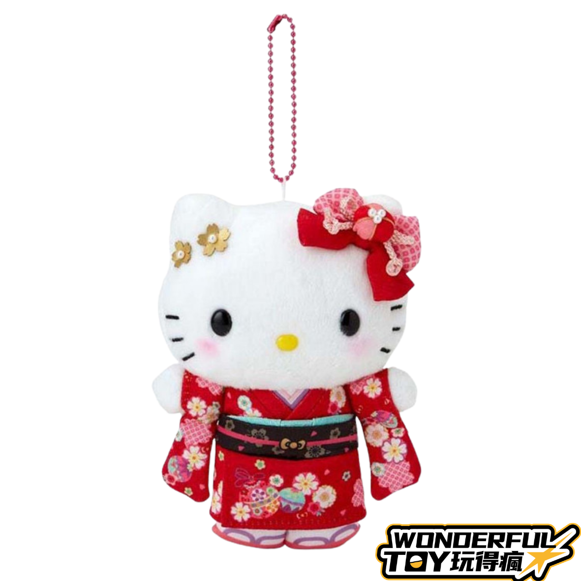 Hello Kitty和服造型絨毛吊飾