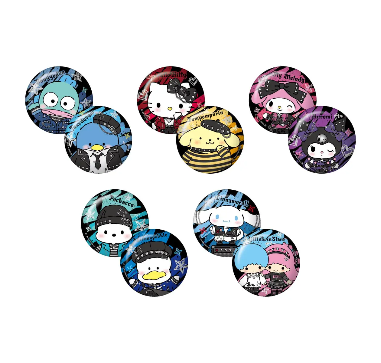 三麗鷗punks Party H賞角色徽章2入組