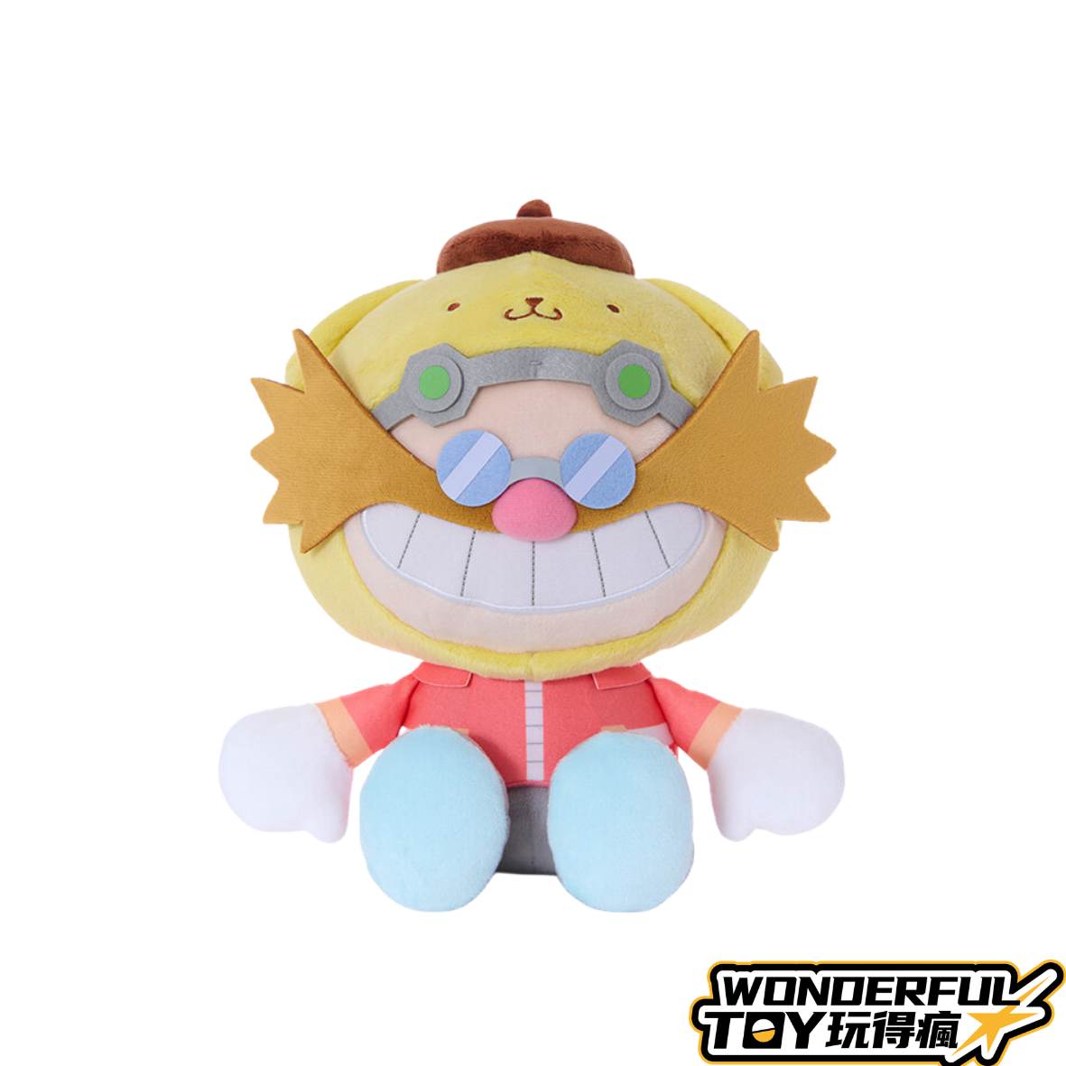 SONIC & FRIENDS角色絨毛玩偶 蛋頭博士 × 布丁狗 M號