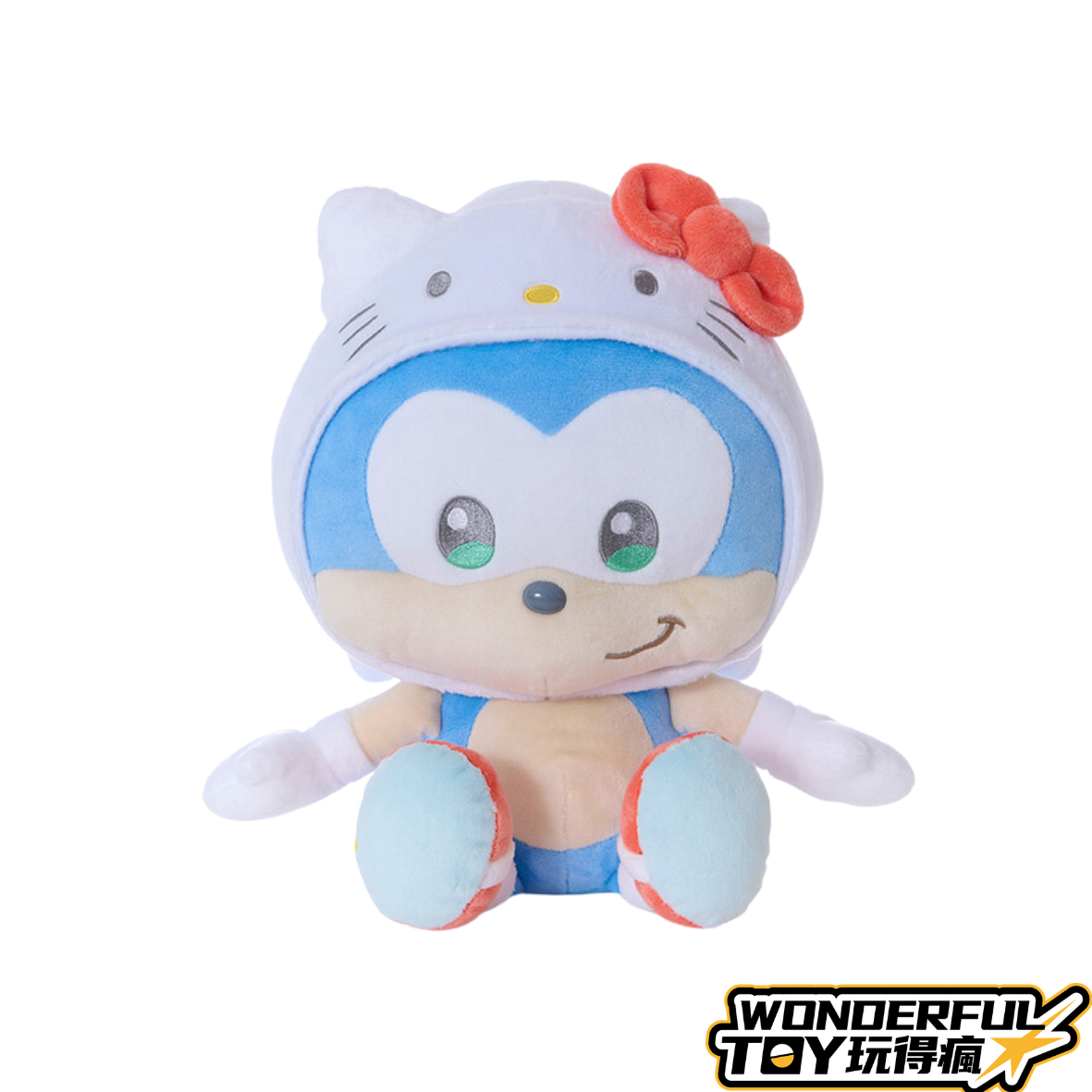 SONIC & FRIENDS角色絨毛玩偶 音速小子 × Hello Kitty M號
